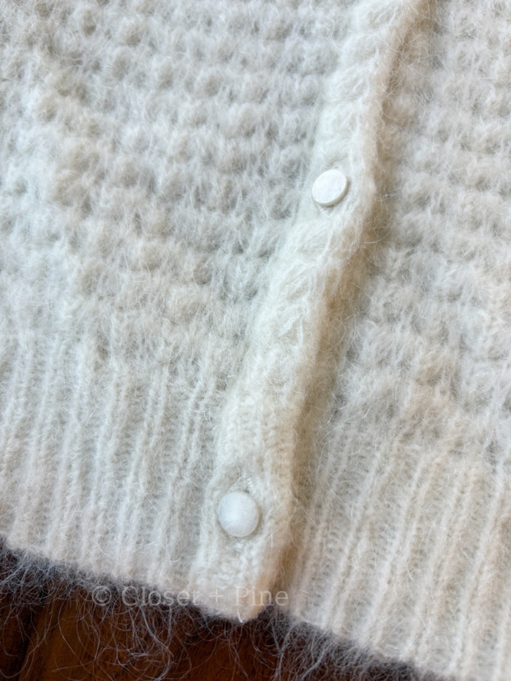 Sezane Anouk Jumper Sweater Cardigan Size XS Ecru Cream Off White - Picture 9 of 12